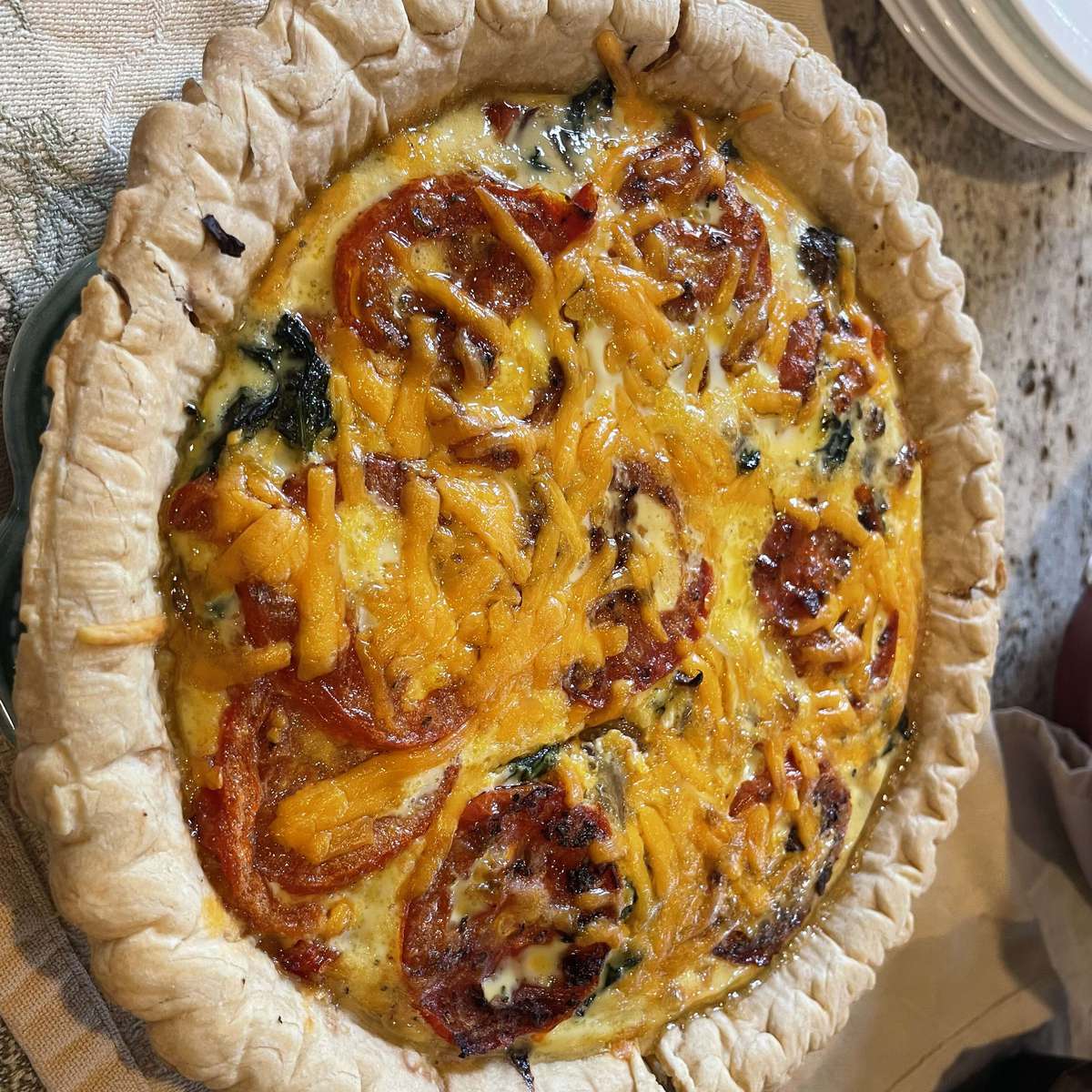 Delicious Loaded Vegetarian Quiche Recipe