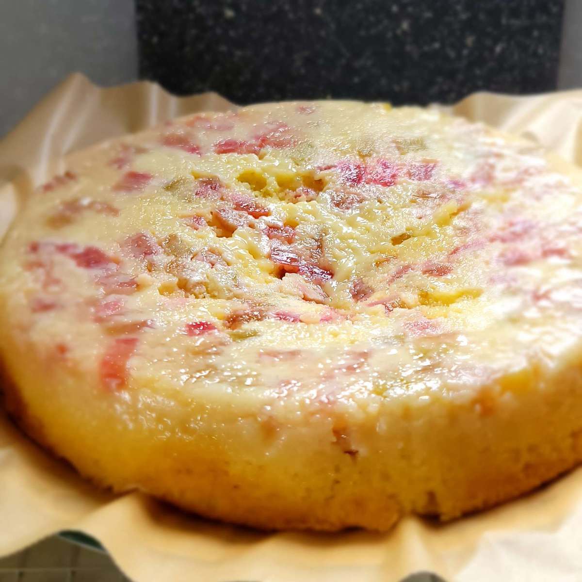 Easy Rhubarb Upside-Down Cake Recipe
