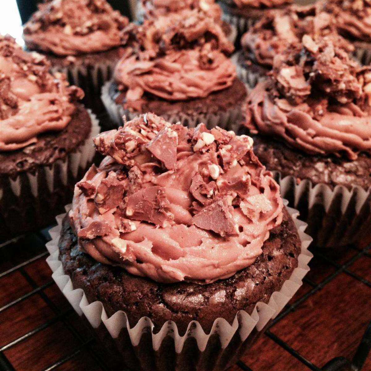Irresistible Brownie Cupcakes with Hazelnut Buttercream Frosting
