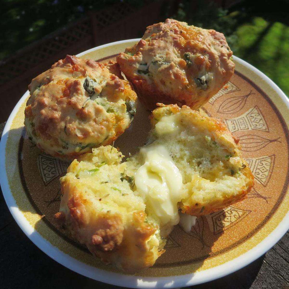 Savory Cheesy Asparagus Caper Muffins Recipe