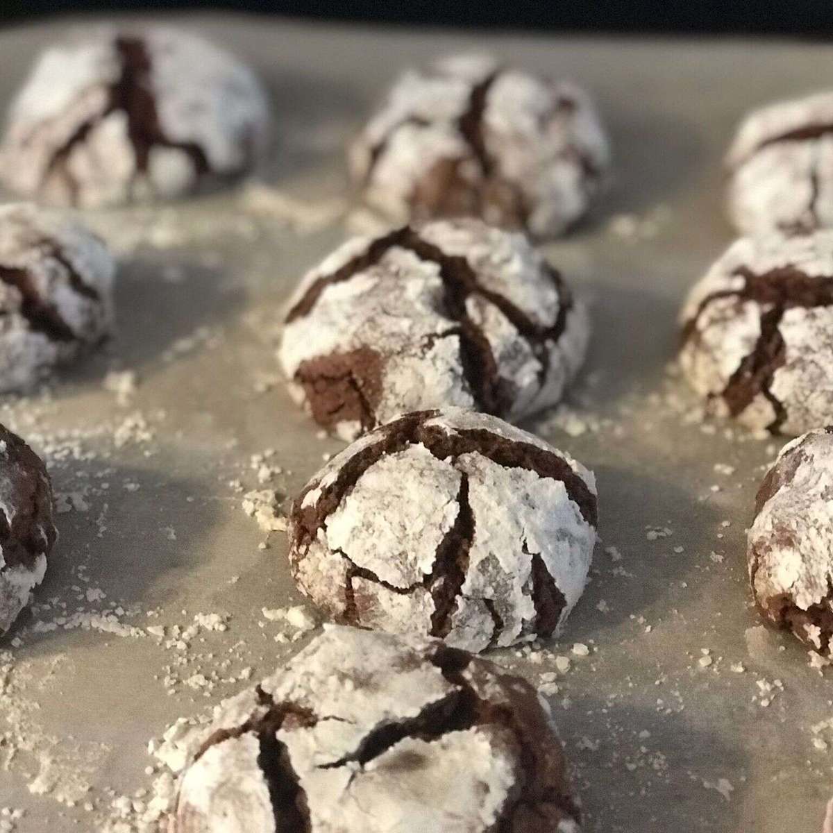 Decadent Chocolate Peppermint Crinkle Cookies Recipe