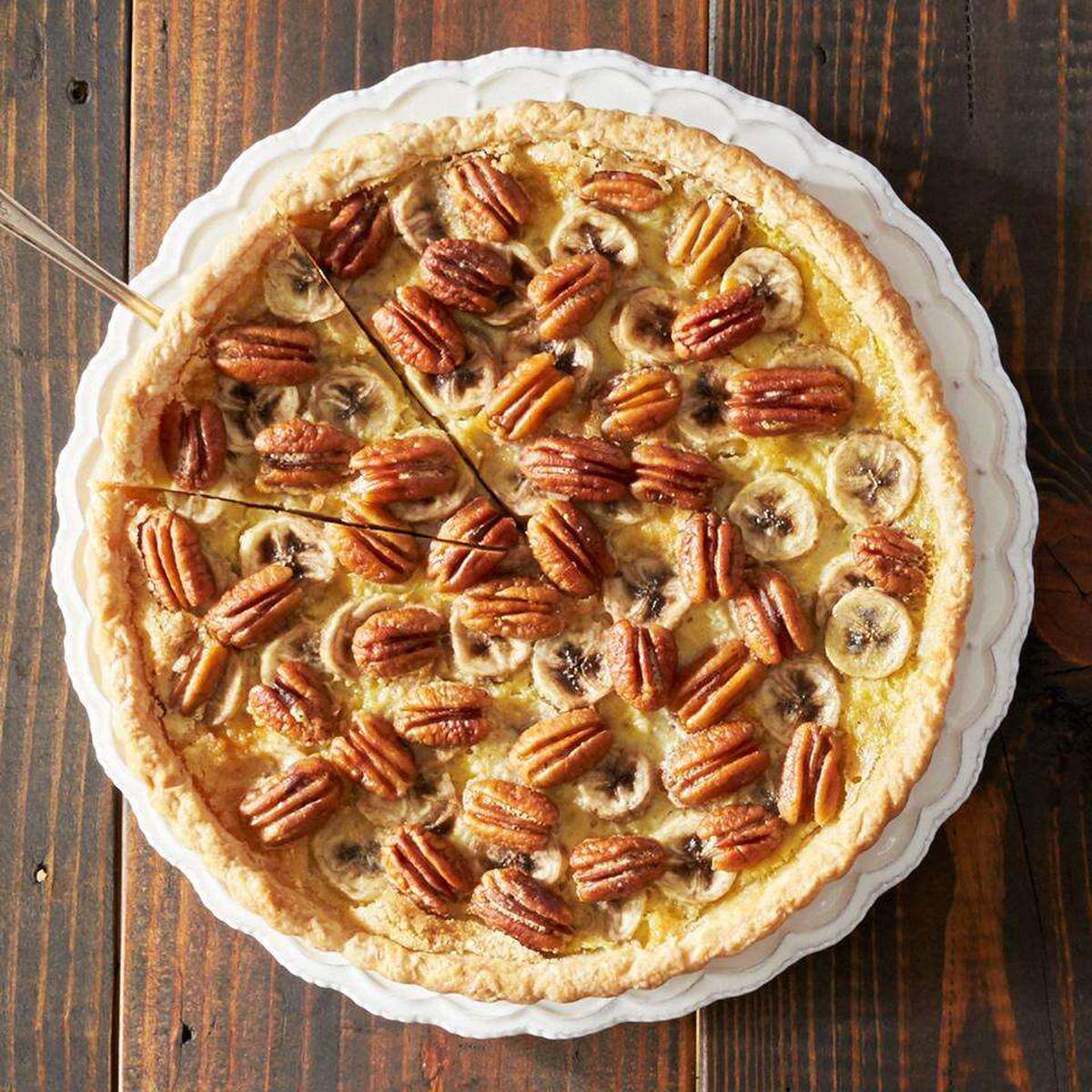 Decadent Banana Pecan Caramel Tart Recipe