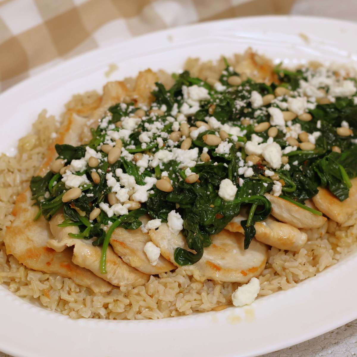 Easy Pan-Fried Chicken Recipe with Spinach and Pine Nuts