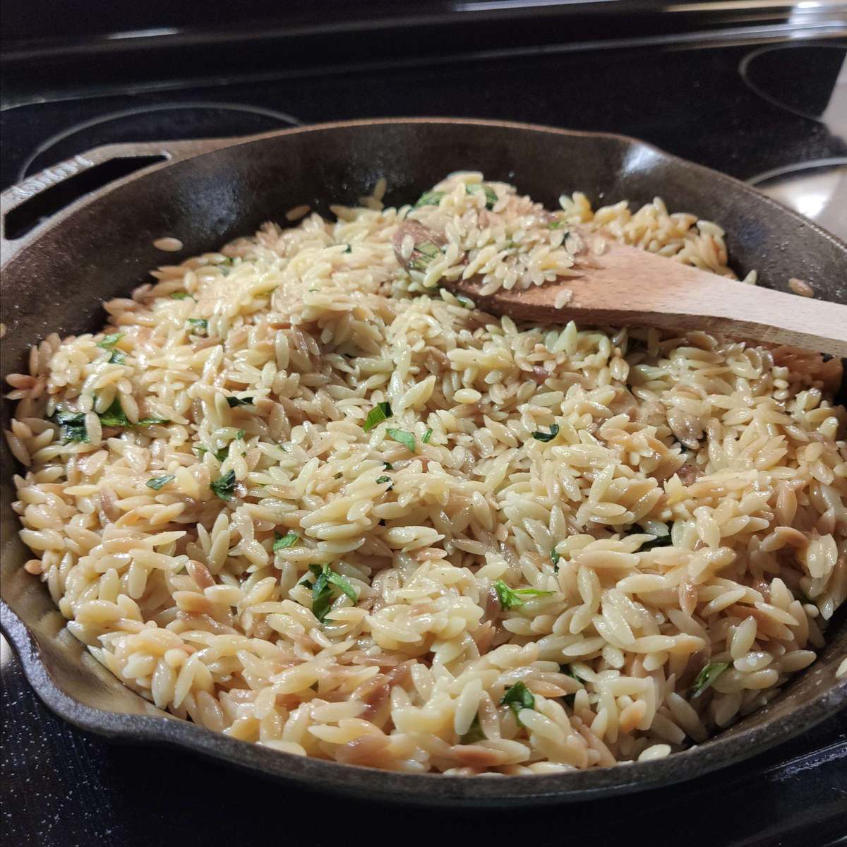 Easy Orzo Pasta with Parmesan and Fresh Basil