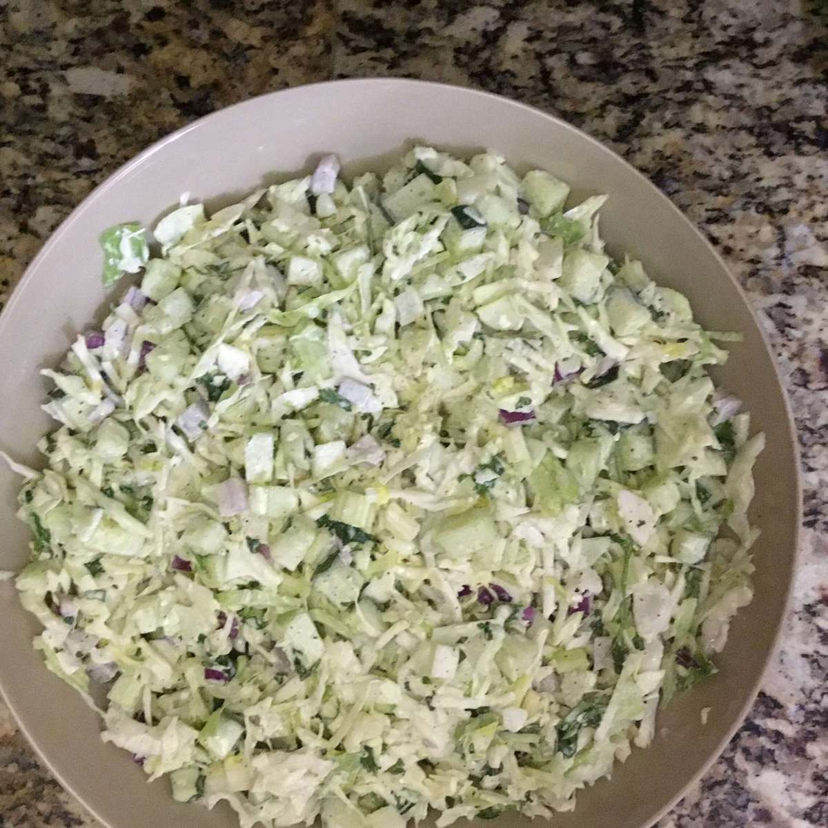 Peppery Coleslaw Recipe with Cucumber and Celery