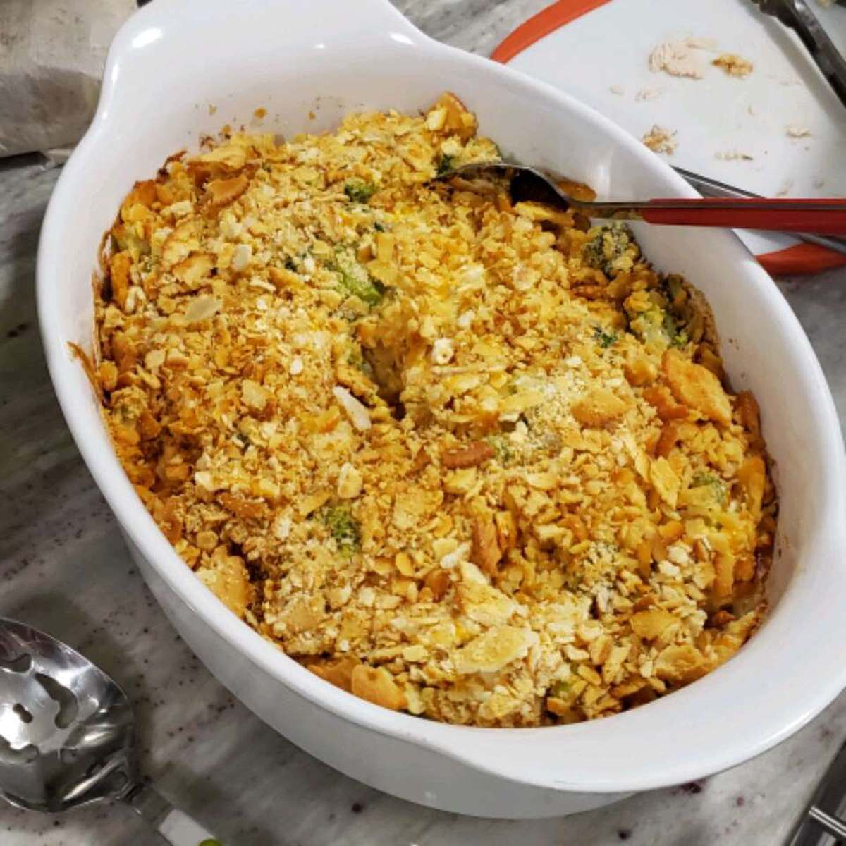 Easy Broccoli Casserole Recipe with Ritz Crackers