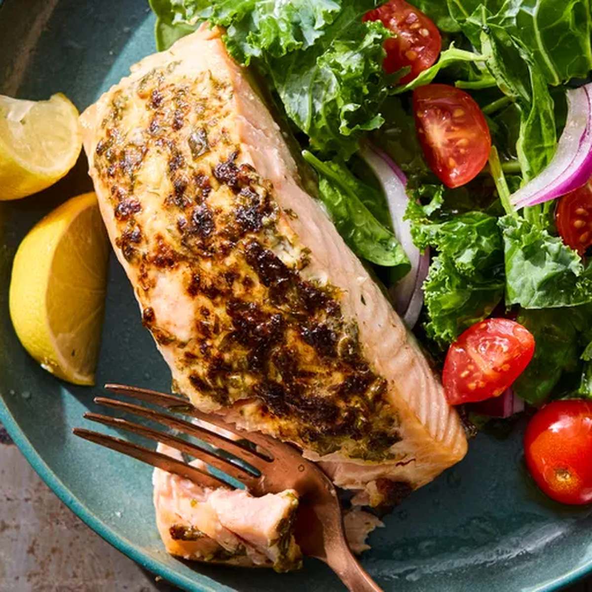 Easy Broiled Salmon with Herb Mayonnaise