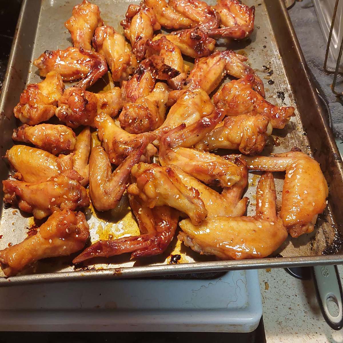 Crispy Honey Sriracha Chicken Wings Recipe