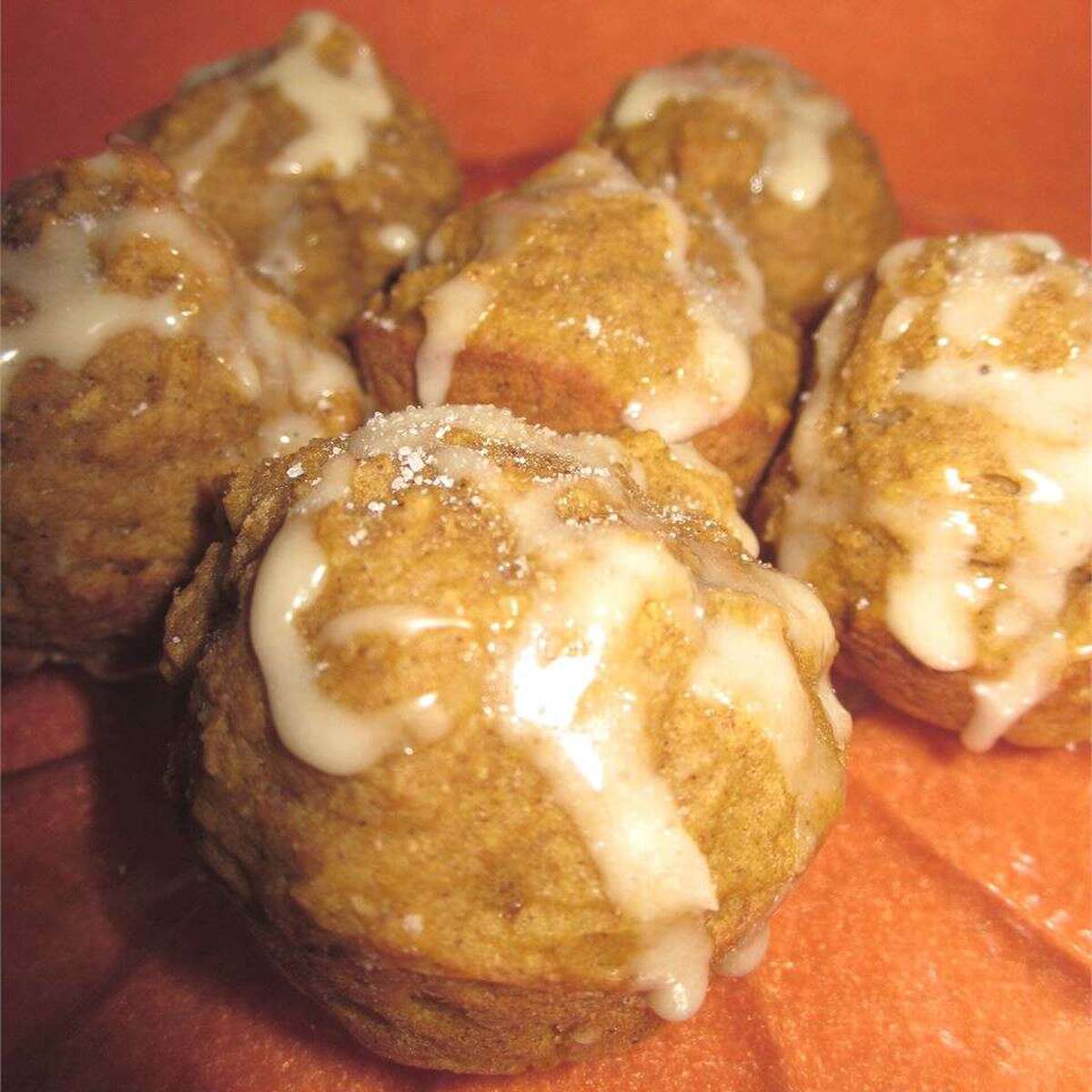 Mini Pumpkin Muffins Recipe with Orange Glaze