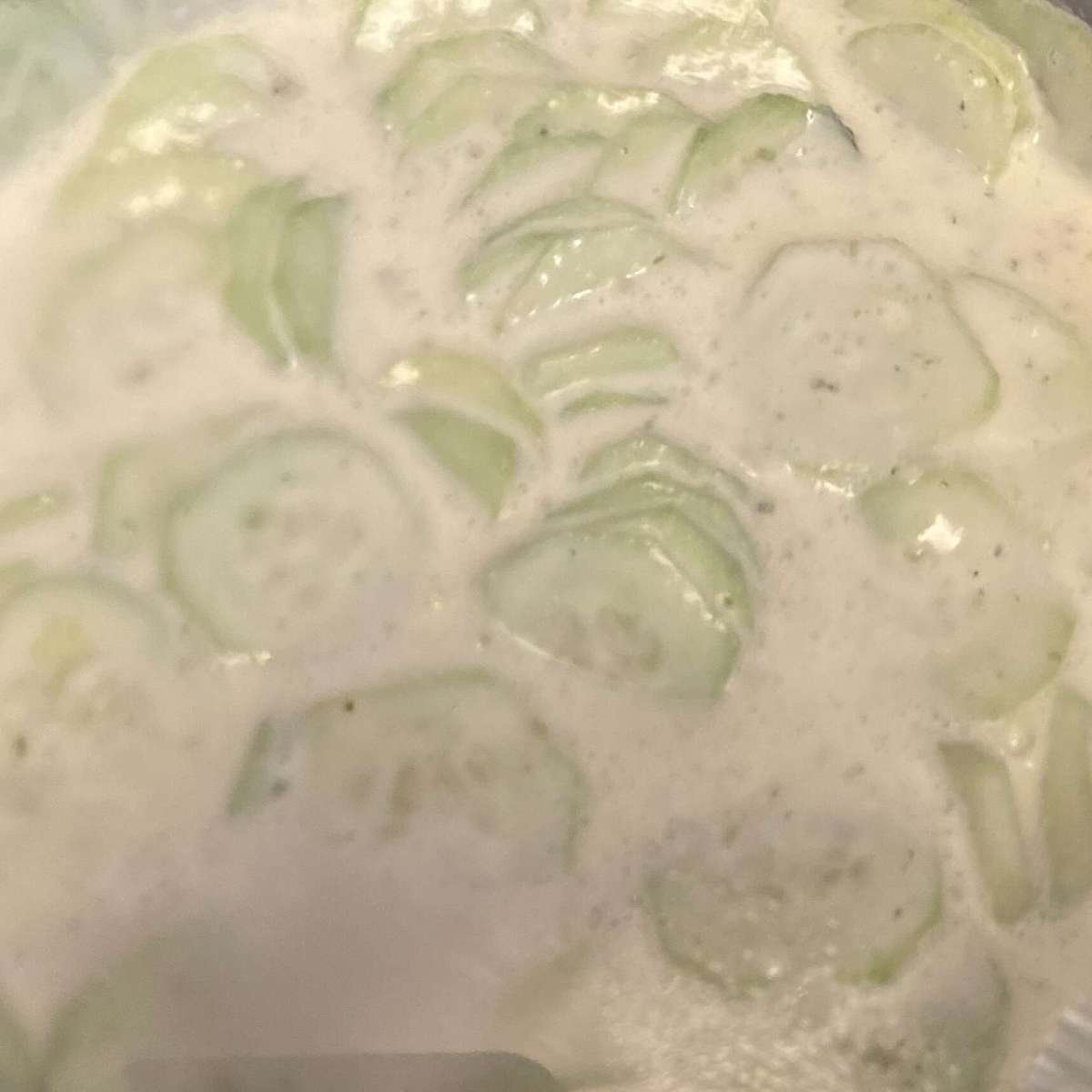 Refreshing Cucumber Salad with Creamy Dressing