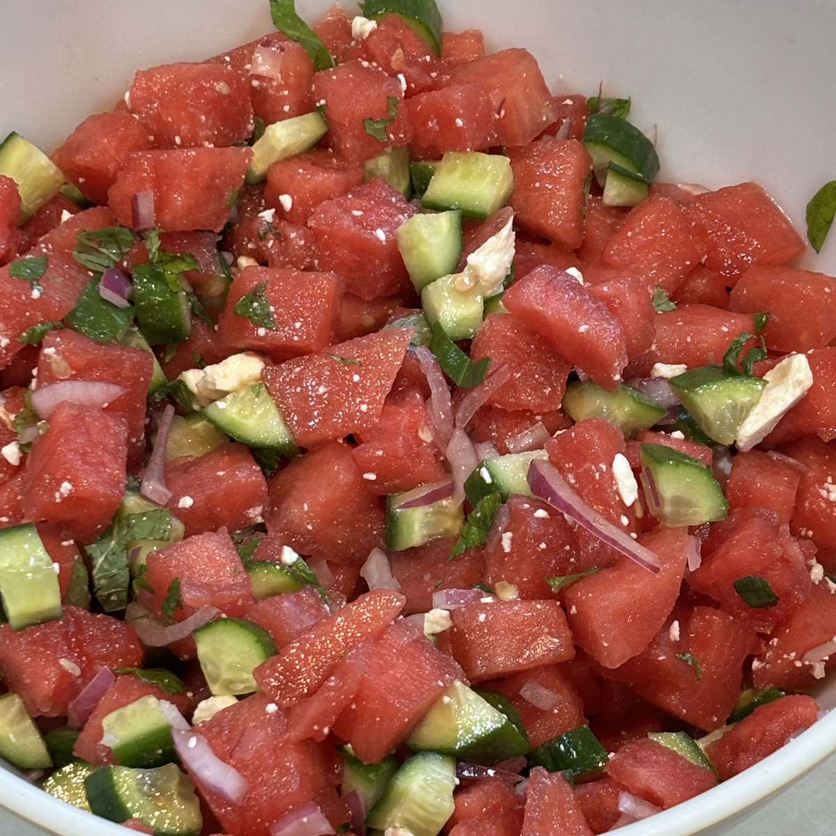 Refreshing Watermelon Cucumber Salad Recipe