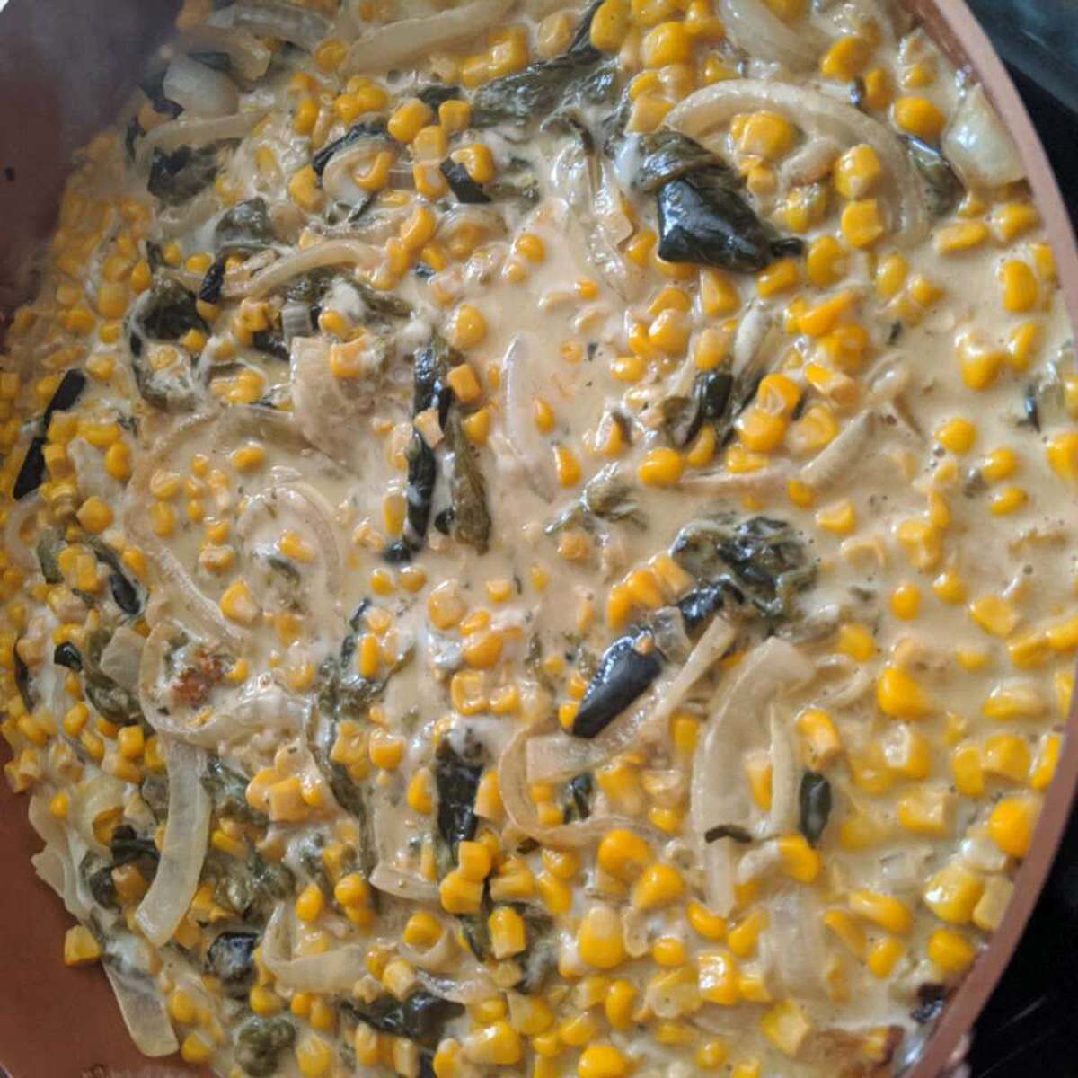 Rajas con Crema, Elote, y Queso: Creamy Poblano Peppers Recipe