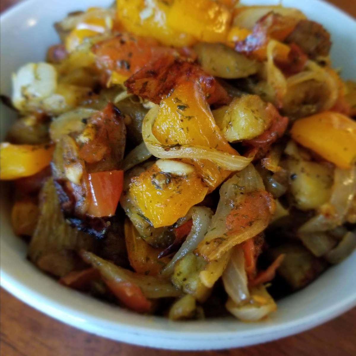 Easy Roasted Eggplant and Bell Pepper Salad Recipe