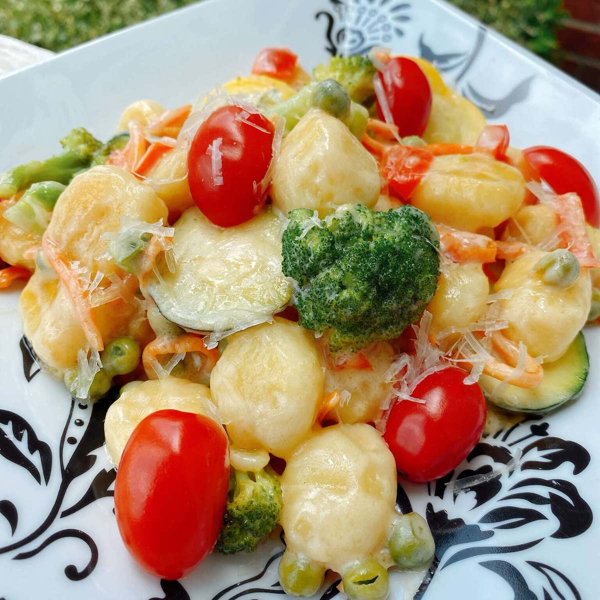 Easy Skillet Gnocchi Primavera with Creamy Lemon Sauce