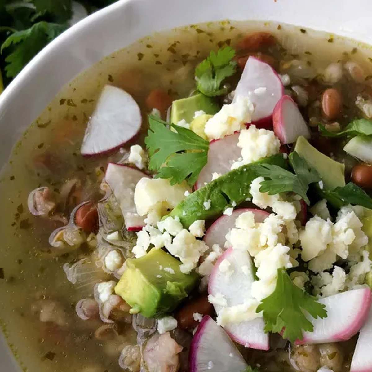 Quick & Easy Vegetarian Pozole Verde Recipe (Instant Pot)